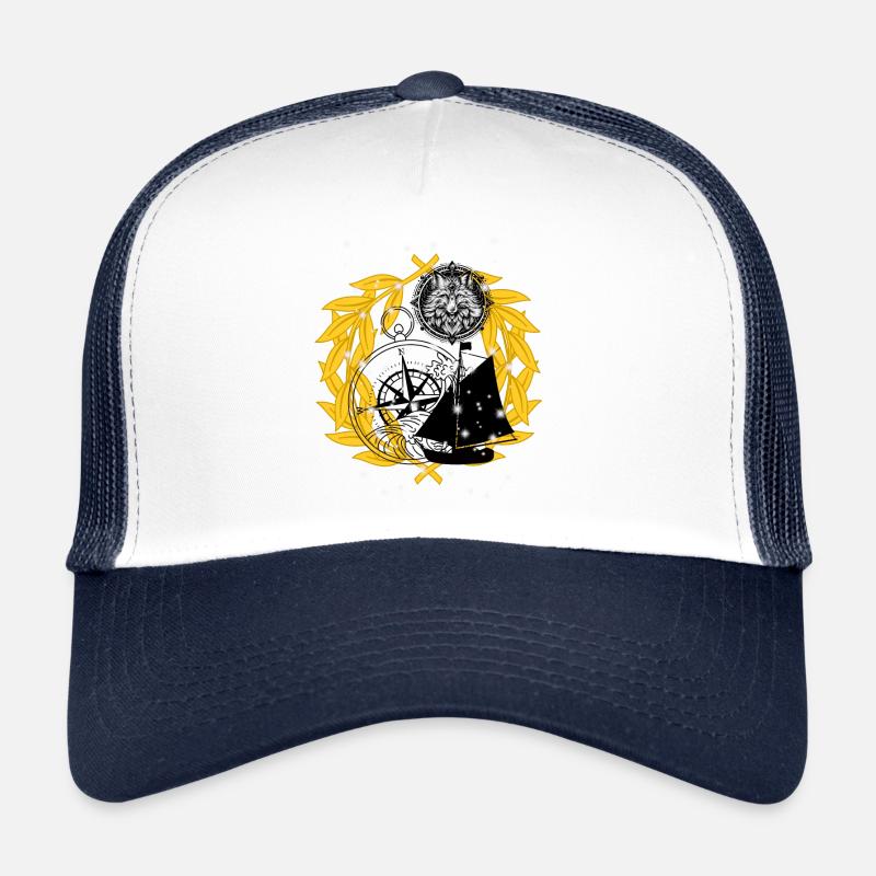 Kompass maritim Schiff Schiffe Seefahrt Käpten Trucker Cap