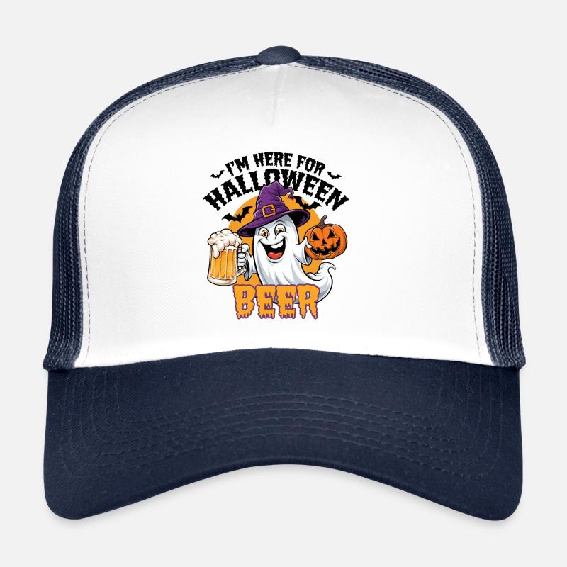 Lustiger Geist I'm here for Halloween Beer Trucker Cap