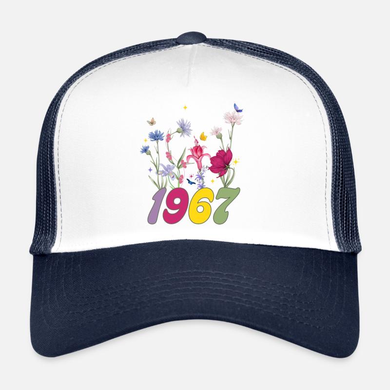 Année de naissance 1967 fleurs sauvages Casquette trucker 