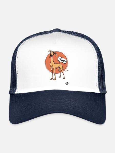 Un chien vilain dit bonjour - Casquette trucker  - blanc/marine - Devant