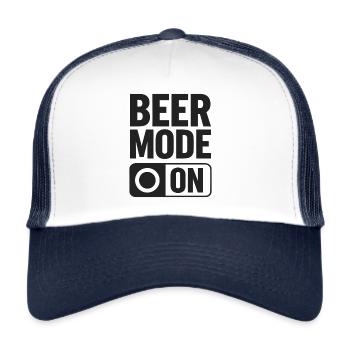 Beer Mode On Bierspruch Trinkspruch - Trucker Cap - Weiß/Navy - Vorne