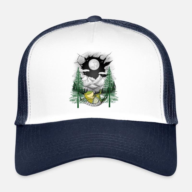 Frog frogs hammock chill nature lover Trucker Cap