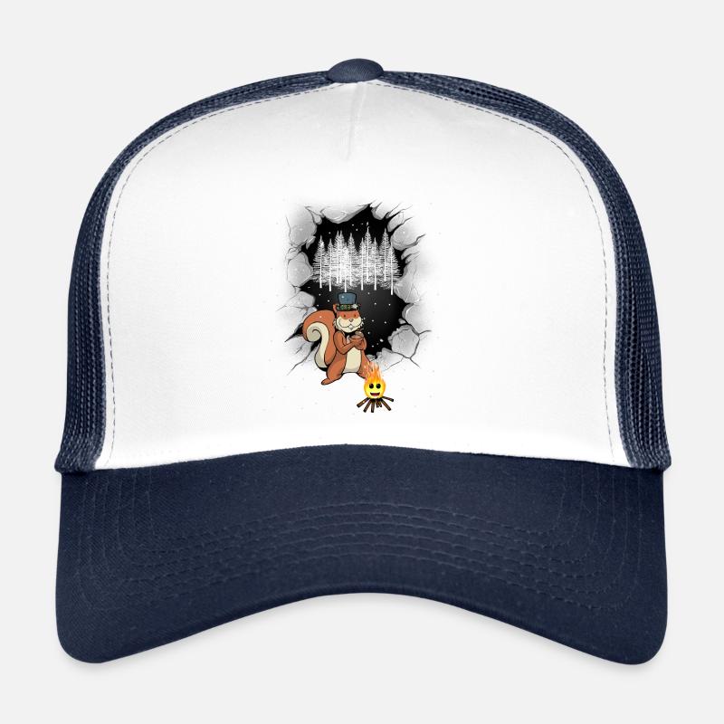 Forest Dwellers Squirrels Campfire Fairy Tale Trucker Cap