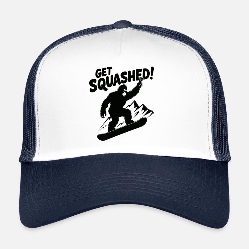 Sasquatch Bigfoot Snowboard Snowboarder Casquette trucker 