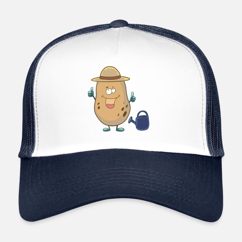 Kartoffel Kartoffeln GartenHobbygärtner - Trucker Cap - Weiß/Navy