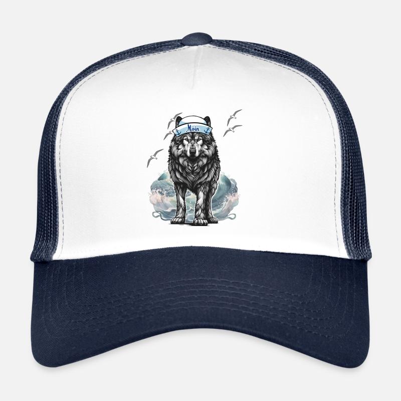 Maritim Hund Hunde Wolf Matrose Moin Ahoi Trucker Cap