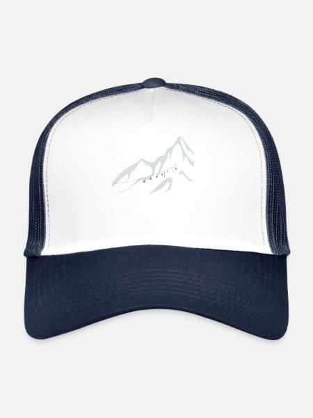 Remontée mécanique Remontée mécanique - Casquette trucker  - blanc/marine - Devant