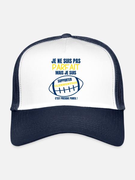Supporter Clermontois Rugby - Casquette trucker  - blanc/marine - Devant