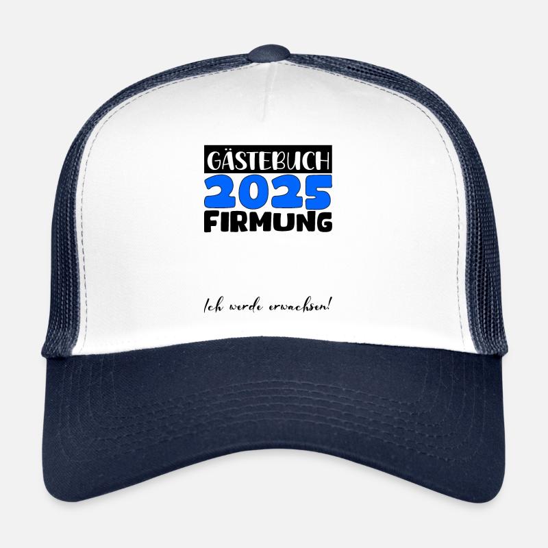 Firmung 2025 Gästebuch Geschenk Mädchen Jungen Trucker Cap