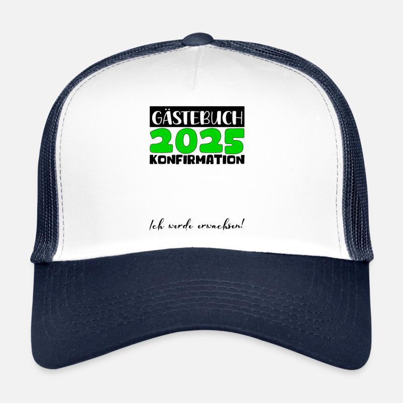Confirmation 2025 Livre d’or Décoration Filles Garçons Casquette trucker 