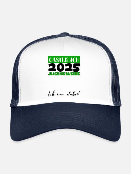 Jugendweihe 2025 Guestbook Gift Girls Boys - Trucker Cap - white/navy - Front