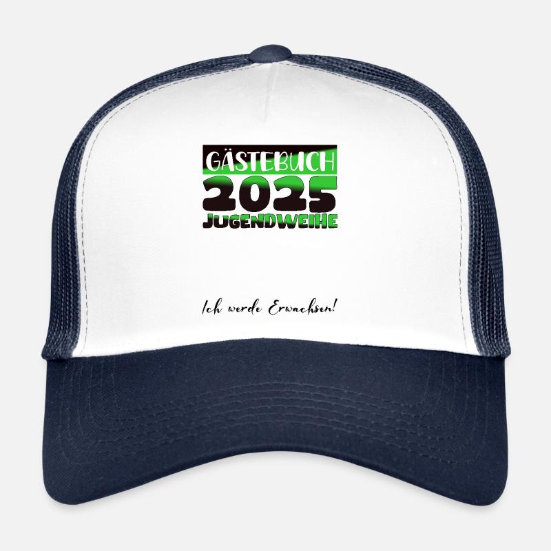 Jugendweihe 2025 Gästebuch Geschenk Mädchen Jungen Trucker Cap