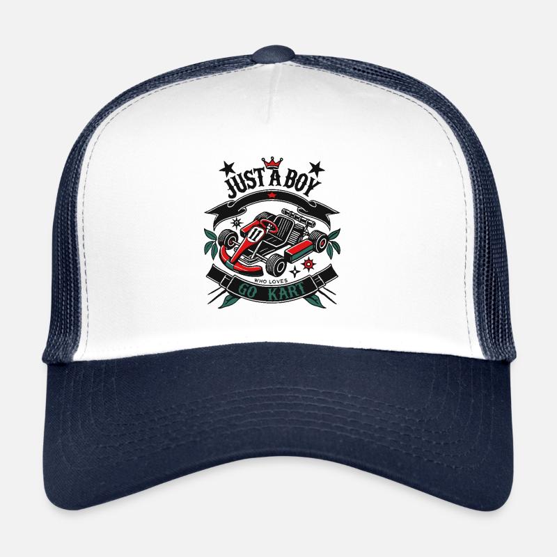 Go-kart aimant garçon style rétro Casquette trucker 