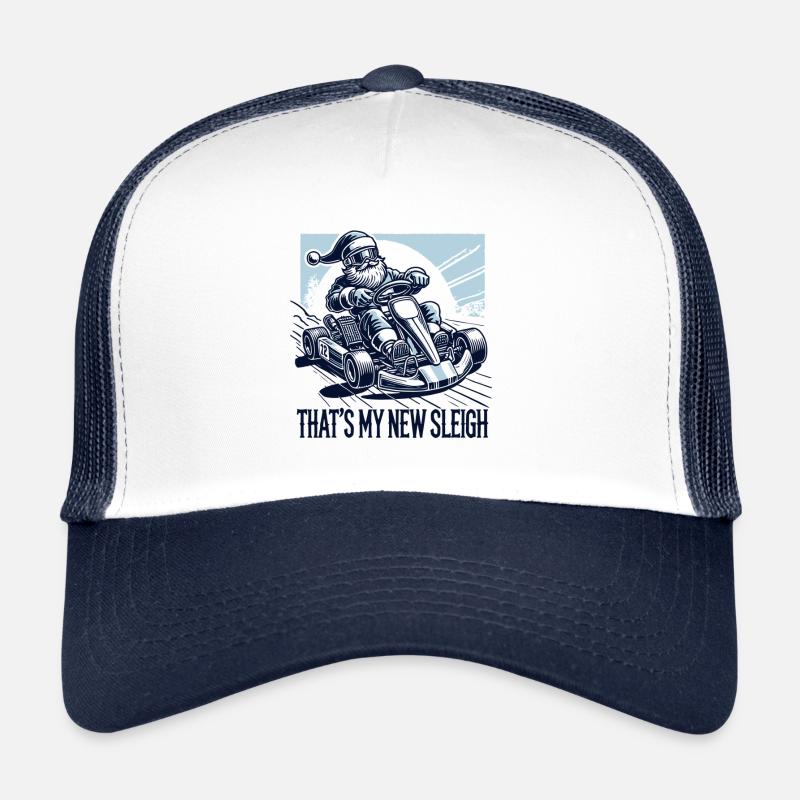 Père Noël en karting drôle de dicton Casquette trucker 