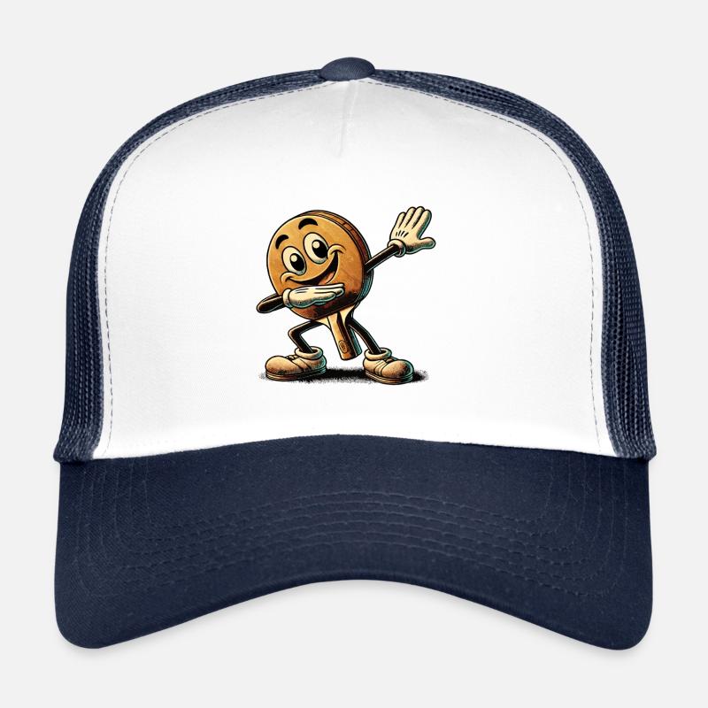 Dabbing Table Tennis Racket Funny Cartoon Trucker Cap