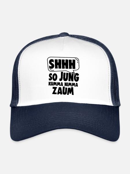 SHHH So Young Bride Kumma Nimmy - Casquette trucker  - blanc/marine - Devant