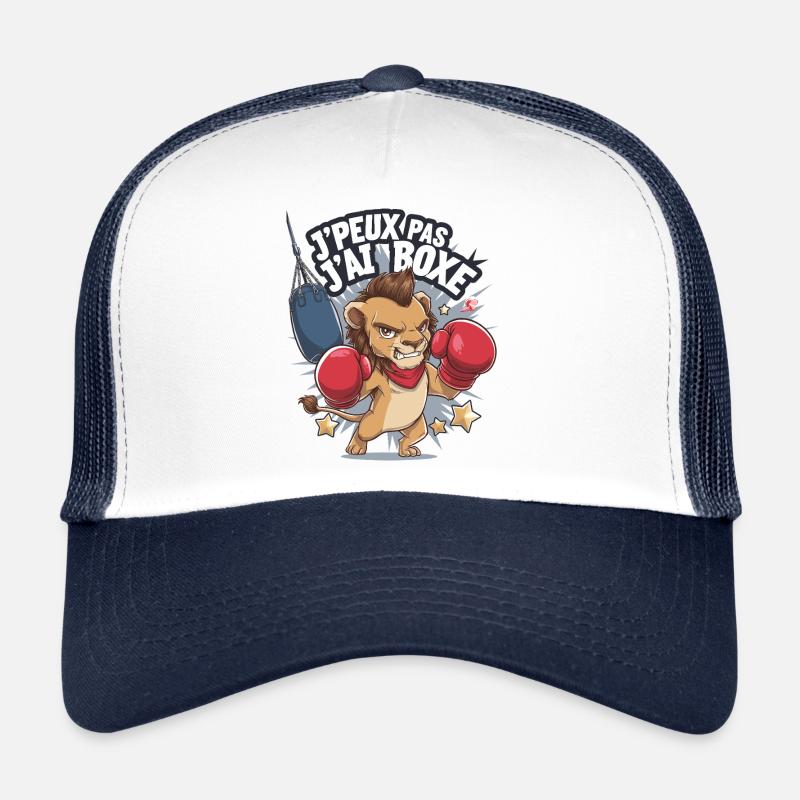 Je peux pas j'ai boxe - Casquette trucker  - blanc/marine
