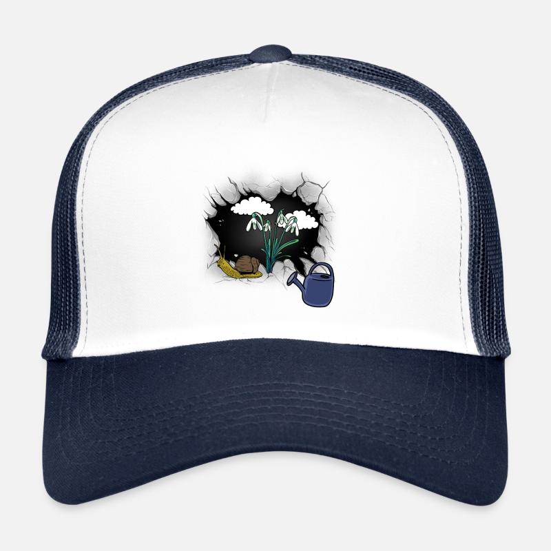 perce-neige fleur escargot escargot Casquette trucker 