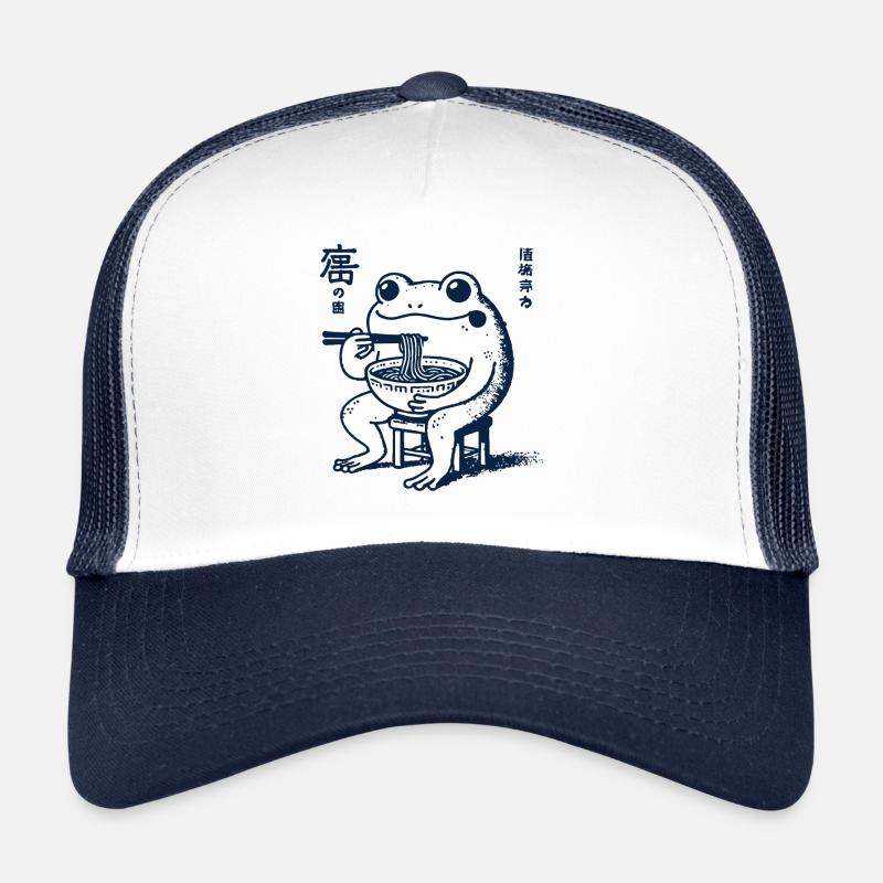 Lustige Ramen Frosch Ukiyo-E Kawaii Retro Ästhetik Trucker Cap