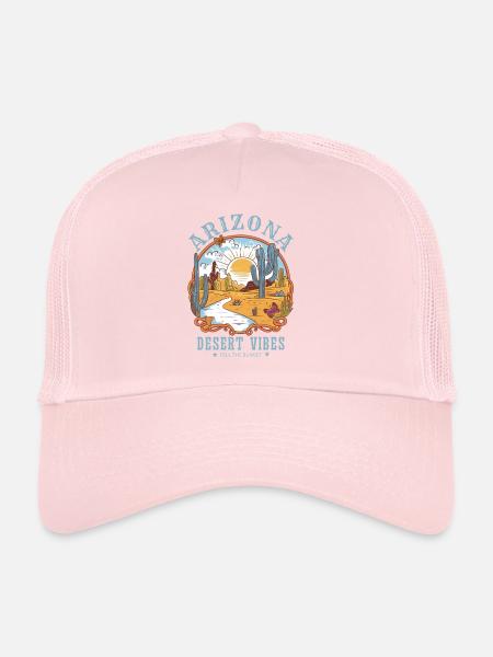 Arizona Desert Vibes Vintage Design - Trucker Cap - pale pink - Front