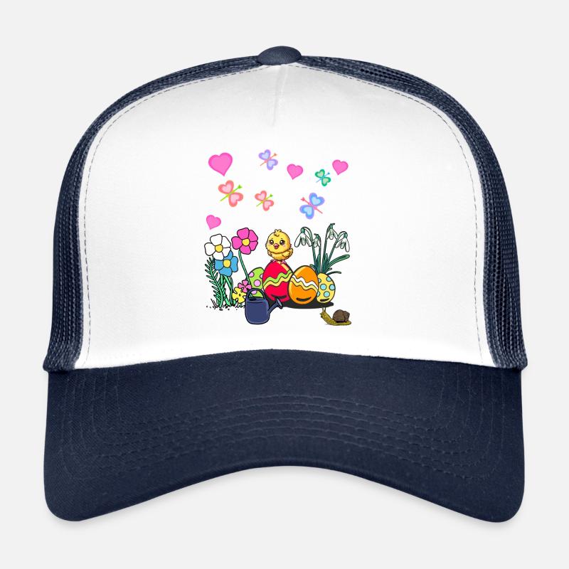 Easter Chick Easter Eggs Kids Child Trucker Cap