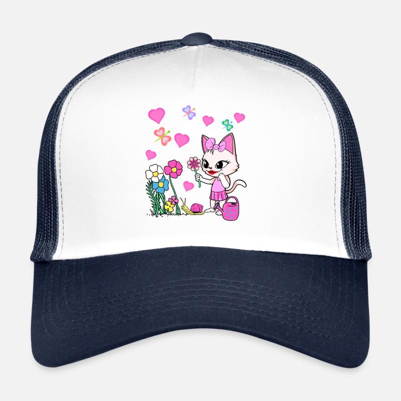 Katze Katzen Kind Kinder Baby Trucker Cap