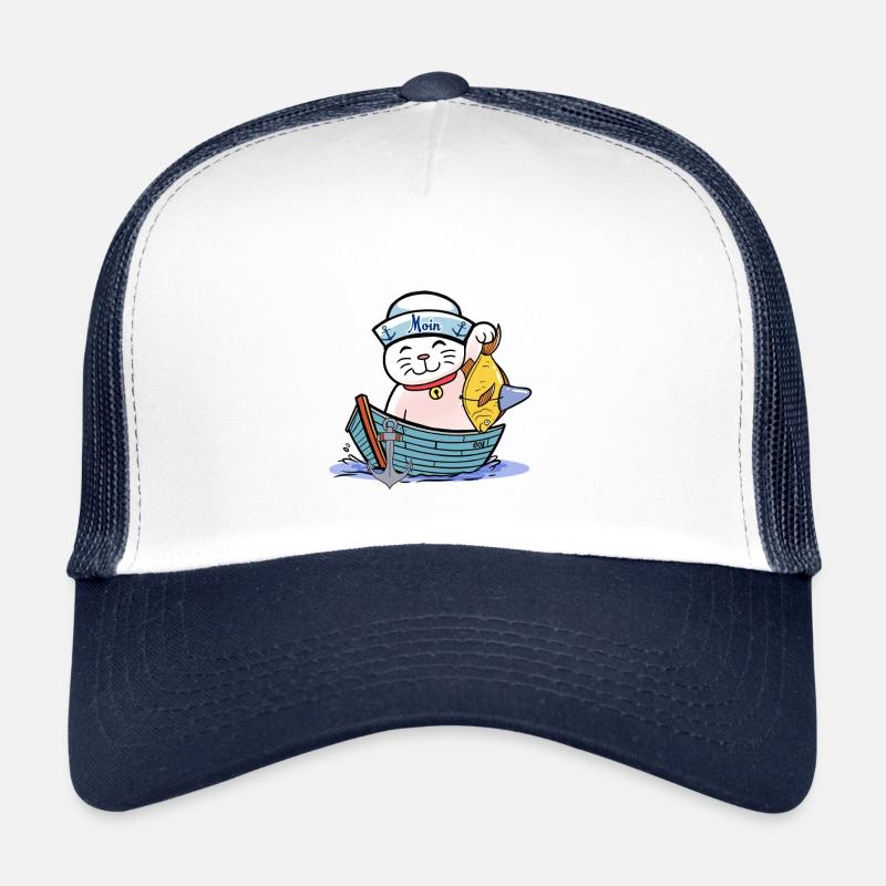 maritime, cat, cat, fisherman, fish, fish Trucker Cap