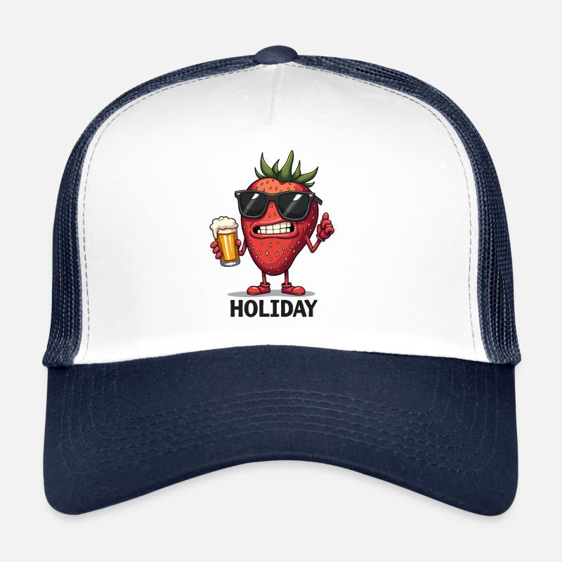 Cool strawberry with beer – for holidays & festivals Trucker Cap