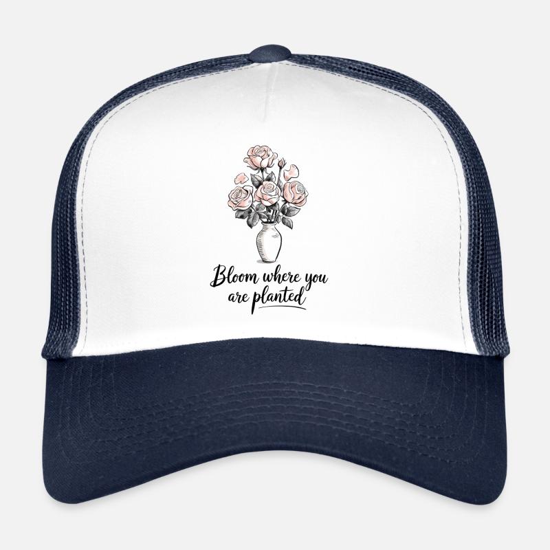 Floraison où vous êtes planté roses illustration Casquette trucker 