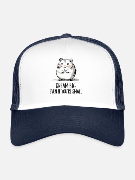 Rêvez grand, même si vous êtes petit - Casquette trucker  - blanc/marine - Devant