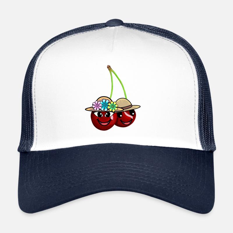 Rockabilly Retro Vintage Cherry Cherries Trucker Cap