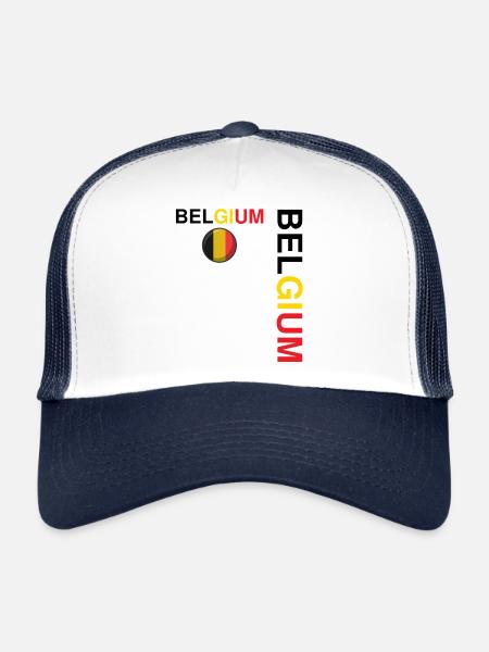BELGIUM team supporter football - Casquette trucker  - blanc/marine - Devant