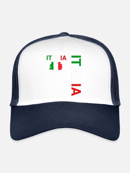 ITALY team supporter football - Trucker Cap - white/navy - Front