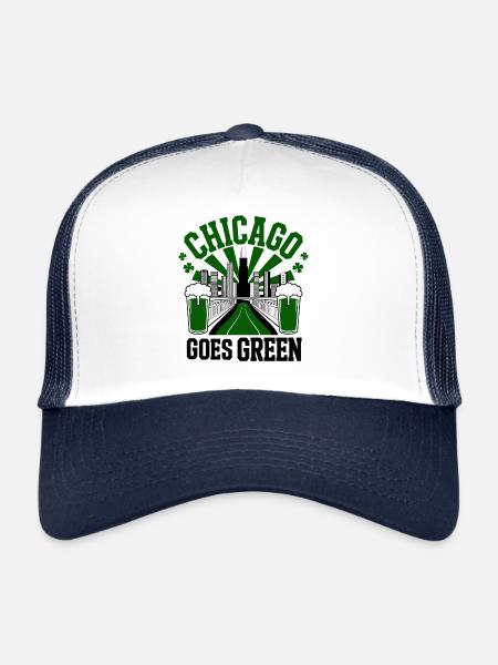 Chicago Goes Green - Trucker Cap - white/navy - Front