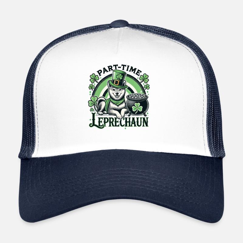 Chien lutin à temps partiel Fête de la Saint-Patrick Casquette trucker 