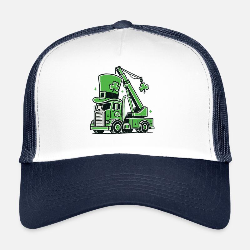 Drôle de grue de la Saint-Patrick Véhicule de construction Casquette trucker 