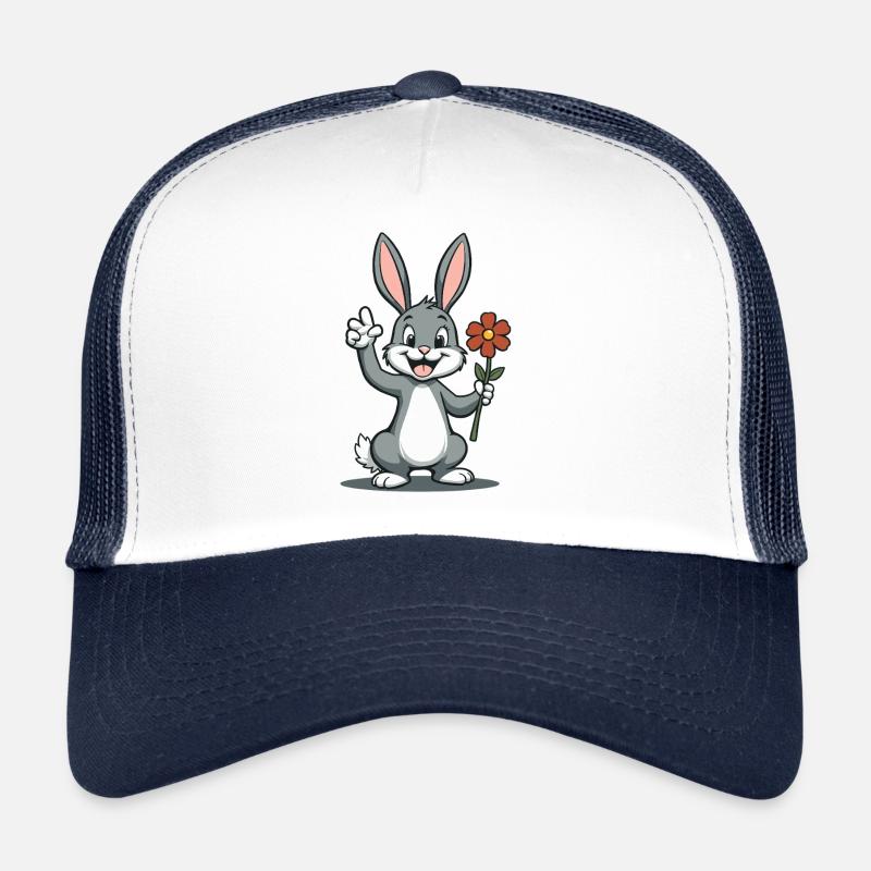 Drôle Lapin de Pâques Lapin mignon Pâques Casquette trucker 