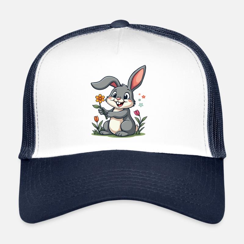 Drôle Lapin de Pâques Lapin mignon Pâques Casquette trucker 