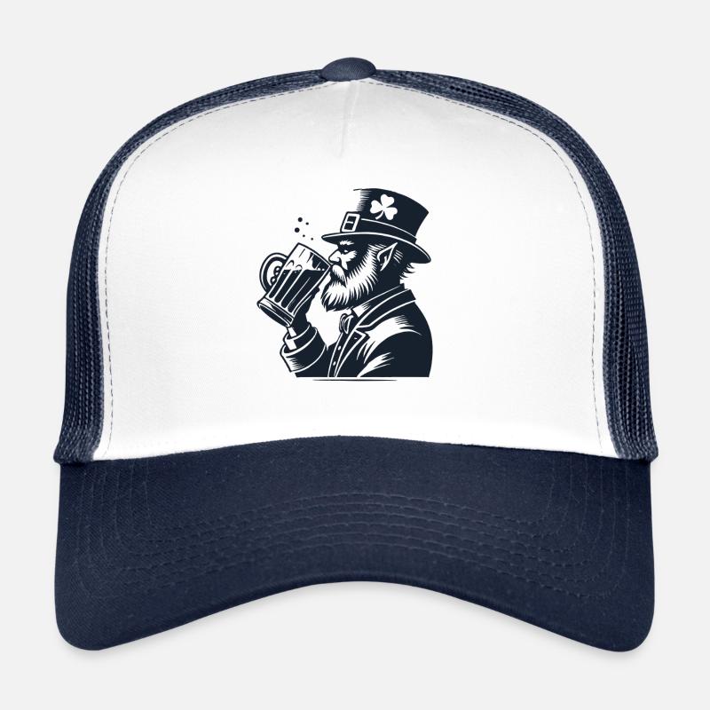 Saint-Patrick nain irlandais à la bière Casquette trucker 