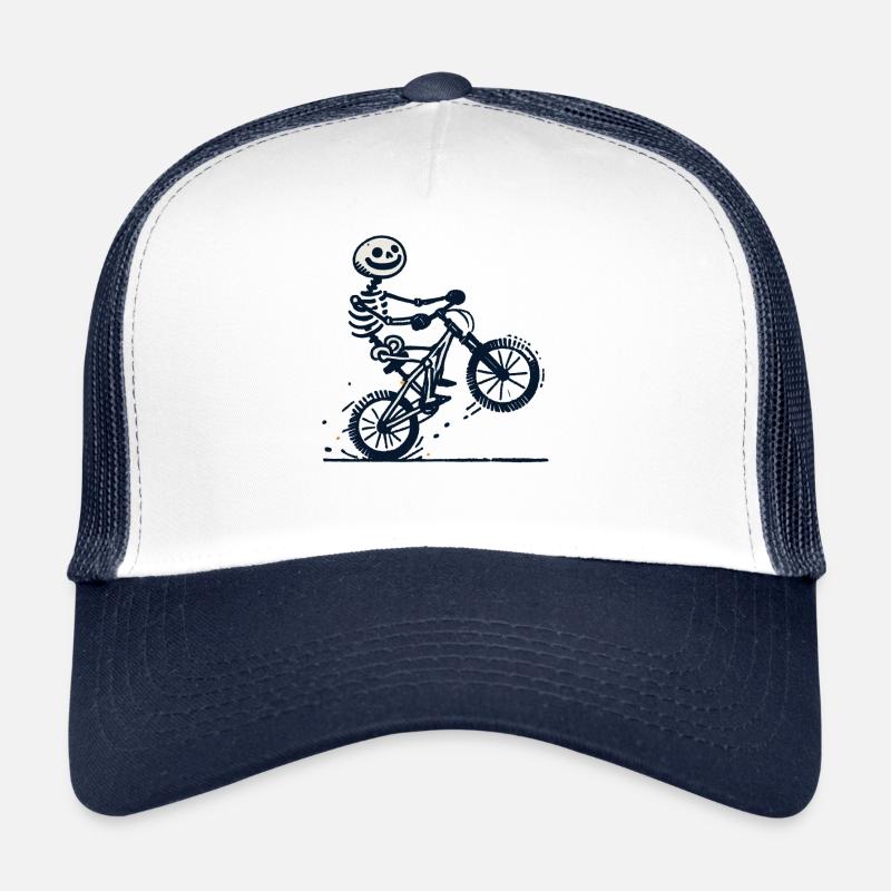 Drôle de vélo squelette motard pour Casquette trucker 