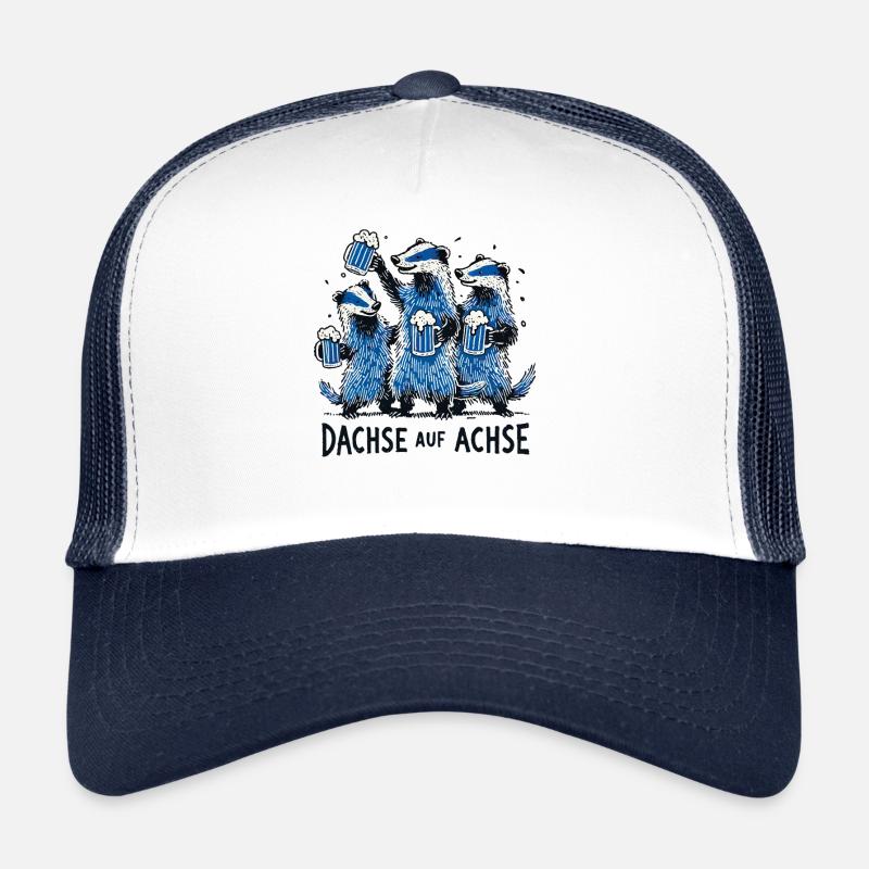 Dachse Auf Achse Party Crew Spaß Trucker Cap