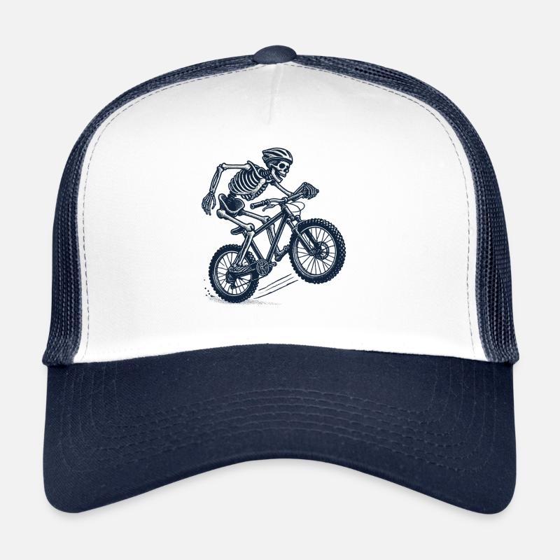 VTT Vélo Rétro Vélo Style Squelette Casquette trucker 