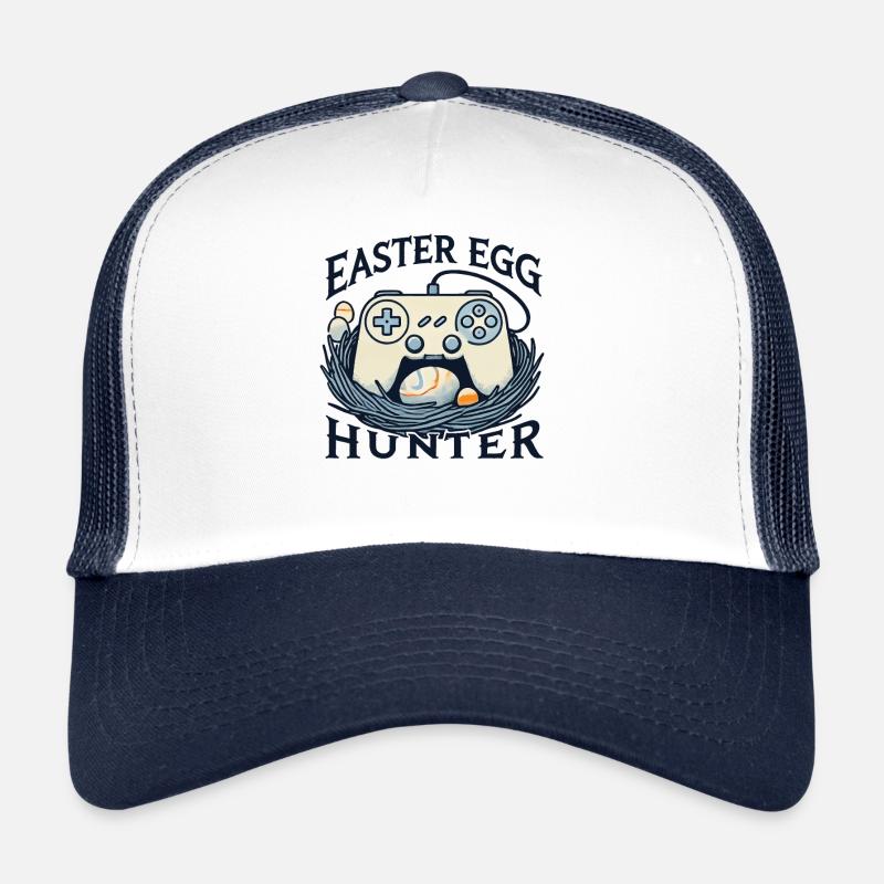 Oeuf de Pâques chasseur de manette de jeu Art Casquette trucker 
