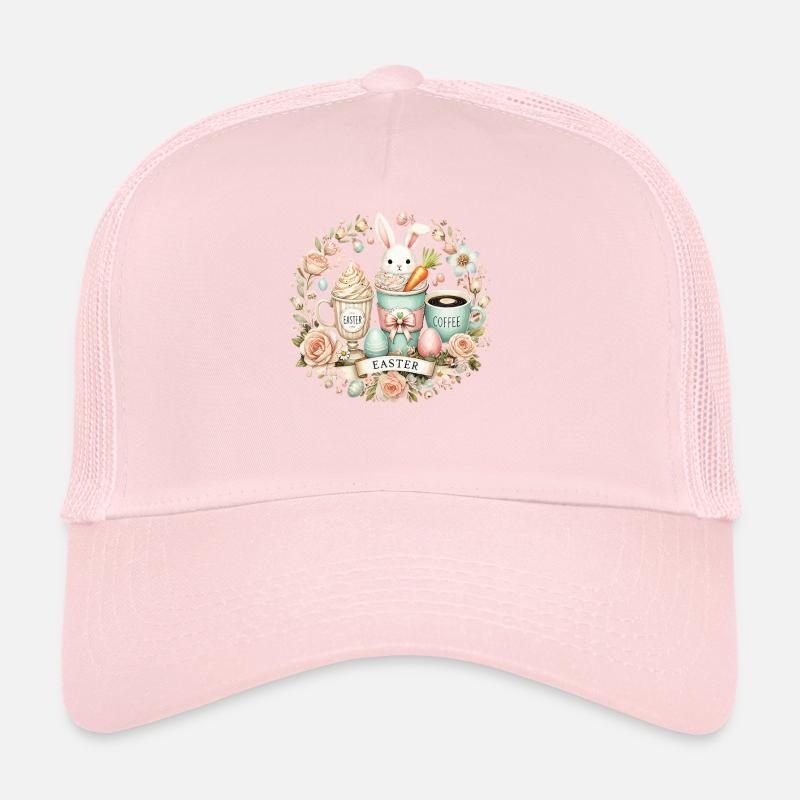 Easter Bunny Coffee Easter Latte Macchiato Design Trucker Cap