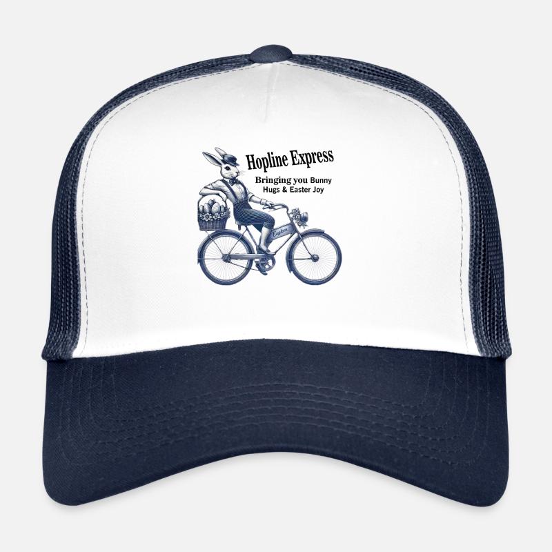 Easter Retro Bunny Bicycle Joy Hopline Trucker Cap