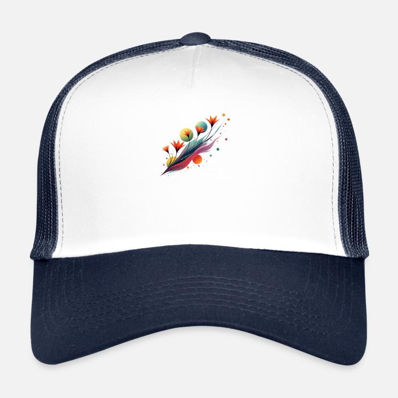 Abstrakter floraler Fluss Trucker Cap