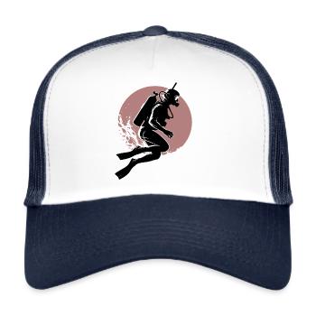 Gerätetauchen dive taucher unterwasser - Trucker Cap - Weiß/Navy - Vorne