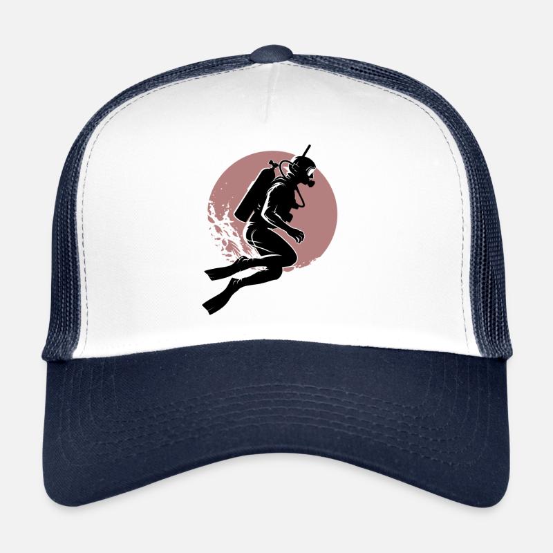 Plongée sous-marine, plongée sous-marine, plongeur sous-marin Casquette trucker 