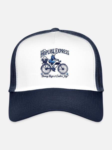 Joie de Pâques avec Hopline Express Retro - Casquette trucker  - blanc/marine - Devant
