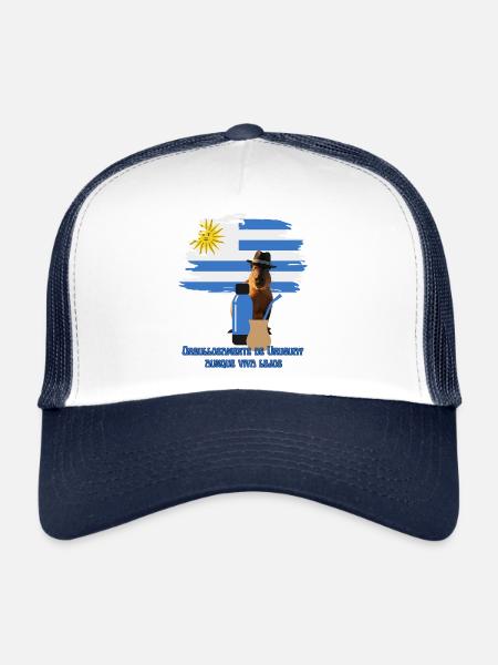 Proudly of Uruguay even though I live far away - Trucker Cap - white/navy - Front
